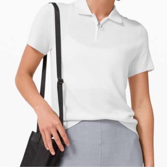 Lululemon City Calm Short Sleeve Sweater
White 2020 W3CZHS Cashmere Cashlu Sz 6 - Picture 2 of 8